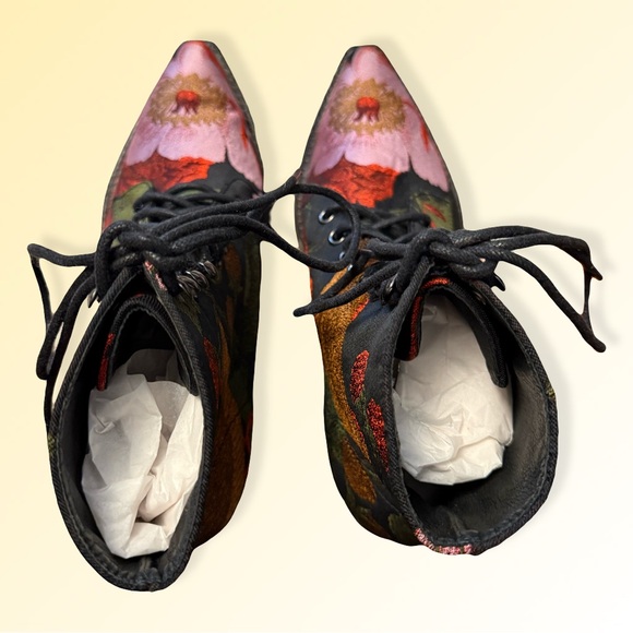Jeffrey Campbell Embroidered Lace Up Boots - Picture 3 of 11